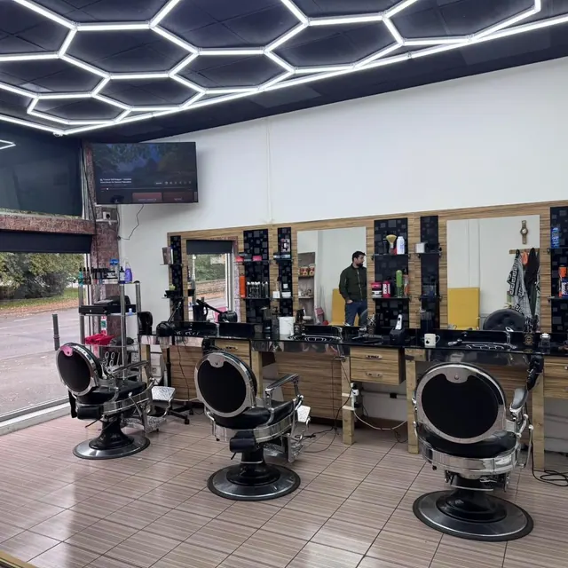 Inside Davenport Barbers: the chairs and mirrors